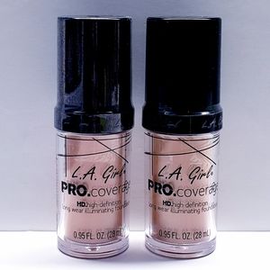 L.A. Girl Pro Coverage Longwear Illuminating Foundation, GLM642-FAIR (2 pack)